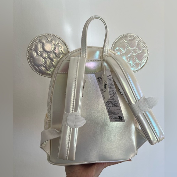 Loungefly Iridescent Quilted Backpack with Ears - Picture 3 of 5